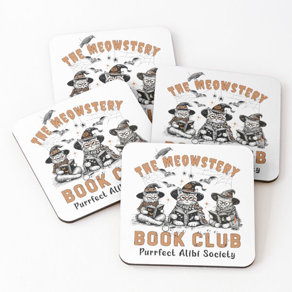 Item preview, Halloween Cats Crime Book Club, Spooky Detective Cat Reading Society designed and sold by BeaverFriends.