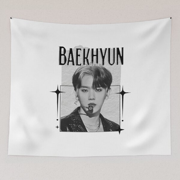 Item preview, Baekhyun from EXO Kpop Soloist Scrapbook Collage Cozy Y2K Vintage Design designed and sold by HELL0WBELLO.