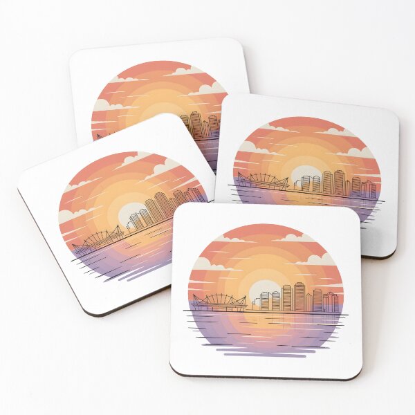 Item preview, Vancouver Skyline – Minimalist Sunset Travel Souvenir Design designed and sold by Paper Drip.