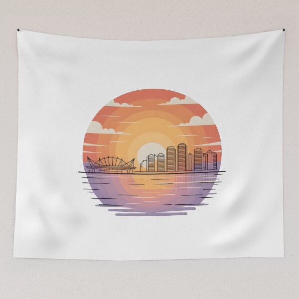 Item preview, Vancouver Skyline – Minimalist Sunset Travel Souvenir Design designed and sold by Paper Drip.
