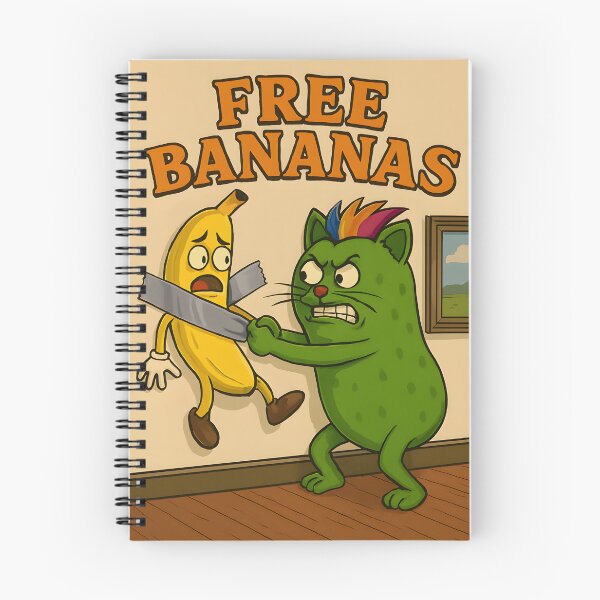 Item preview, Duct-Taped Banana Rescue – Absurd Cat Cartoon designed and sold by AgonGM.