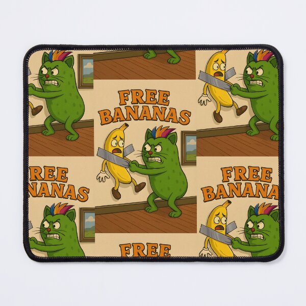 Item preview, Duct-Taped Banana Rescue – Absurd Cat Cartoon designed and sold by AgonGM.