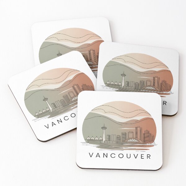 Item preview, Vancouver Skyline – Minimalist Earthy Travel Souvenir Design designed and sold by Paper Drip.
