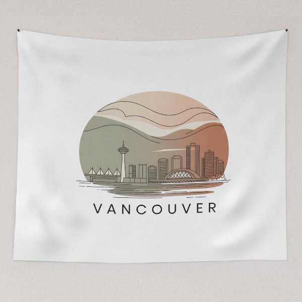 Item preview, Vancouver Skyline – Minimalist Earthy Travel Souvenir Design designed and sold by Paper Drip.