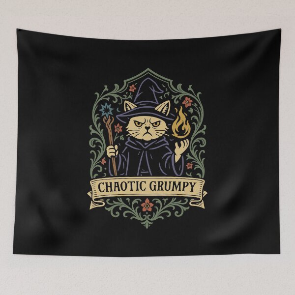 Item preview, Chaotic Grumpy Cat Sorcerer RPG designed and sold by pixeptional.