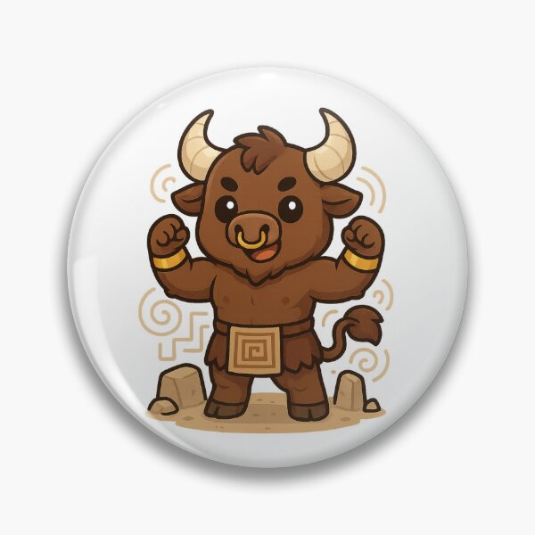 Item preview, Kawaii Minotaur – Cute Labyrinth Monster designed and sold by MythicWild.