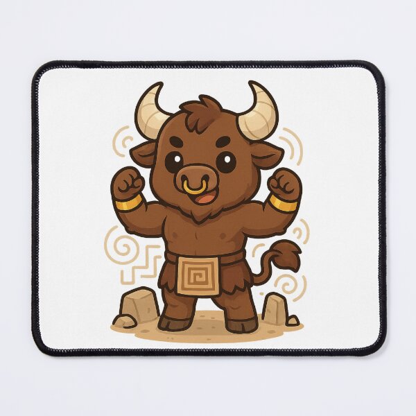Item preview, Kawaii Minotaur – Cute Labyrinth Monster designed and sold by MythicWild.