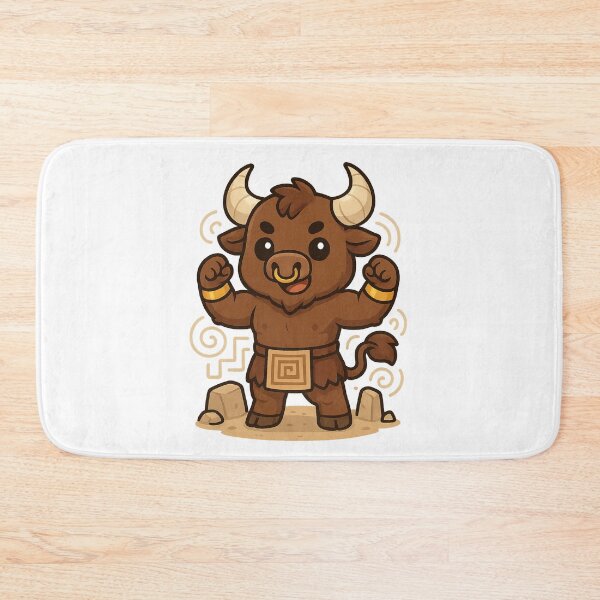 Item preview, Kawaii Minotaur – Cute Labyrinth Monster designed and sold by MythicWild.
