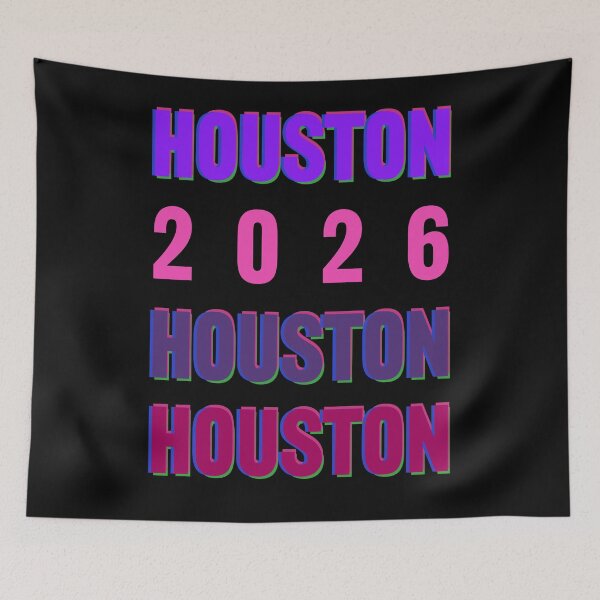 Item preview, Houston 2026 Layered Typography Texas Design designed and sold by cabana.space.