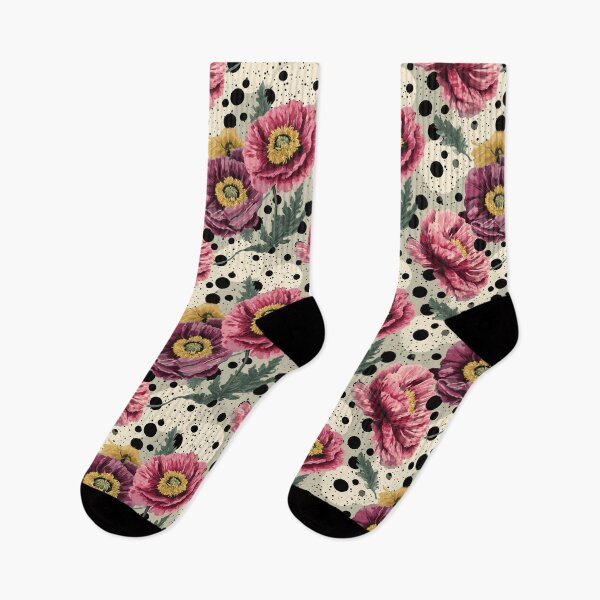 Item preview, Crimson Bloom in Polka Dot Whimsy designed and sold by joannejgg.