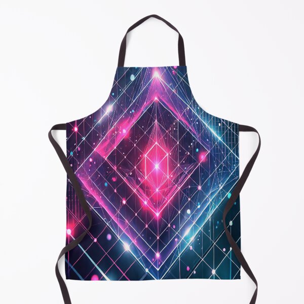 Item preview, Futuristic Neon Geometric Cube | Abstract Cyberpunk Art designed and sold by Chamasi.