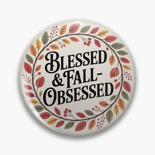 Item preview, Blessed & Fall-Obsessed - Rustic Autumn Wreath Design designed and sold by Jollys-ArtShop.