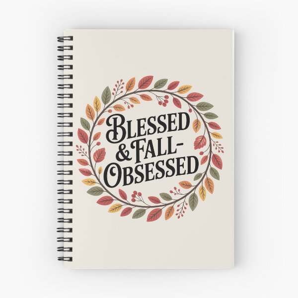 Item preview, Blessed & Fall-Obsessed - Rustic Autumn Wreath Design designed and sold by Jollys-ArtShop.