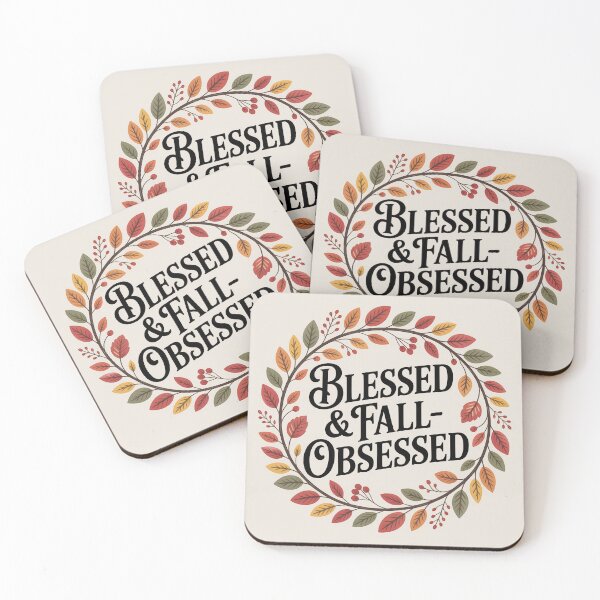 Item preview, Blessed & Fall-Obsessed - Rustic Autumn Wreath Design designed and sold by Jollys-ArtShop.