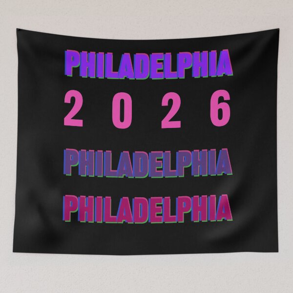 Item preview, Philadelphia 2026 Layered Typography City of Brotherly Love Design designed and sold by cabana.space.