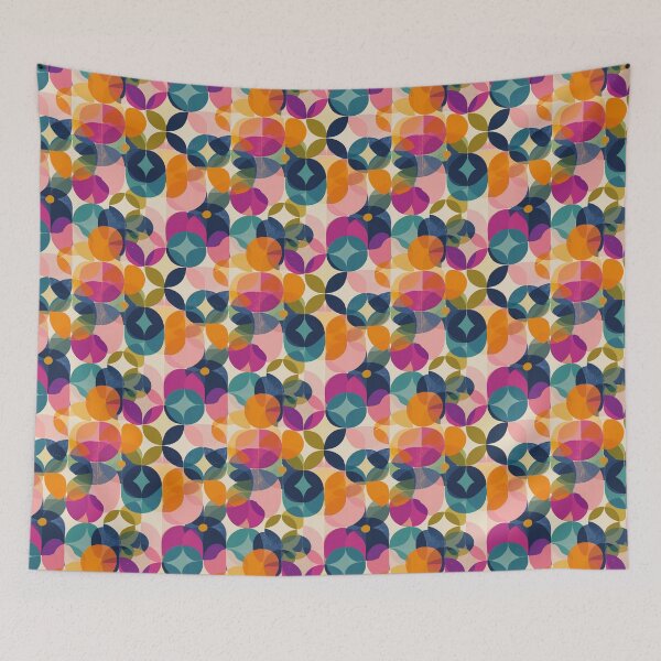 Item preview, Retro 70s Overlapping Petal Geometry designed and sold by joannejgg.