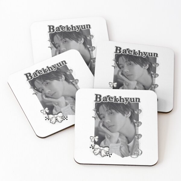 Item preview, Baekhyun from EXO Kpop Solo Artist Black and White Collage Digital Art Portrait designed and sold by AJUNICE STUDIO.