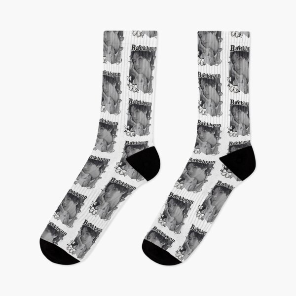 Item preview, Baekhyun from EXO Kpop Solo Artist Black and White Collage Digital Art Portrait designed and sold by AJUNICE STUDIO.