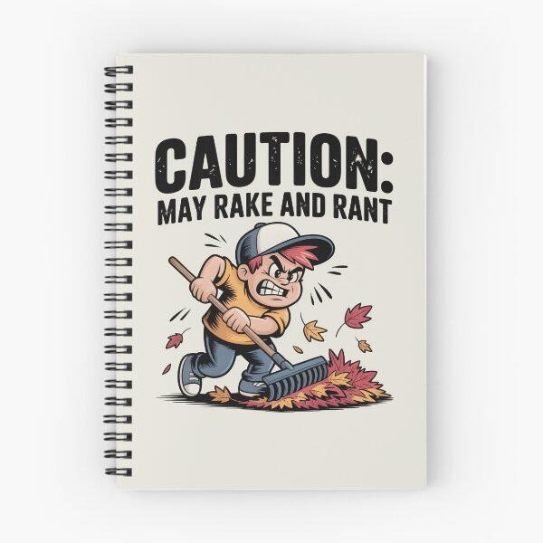 Item preview, Caution: May Rake and Rant - Funny Autumn Chore Design designed and sold by Jollys-ArtShop.