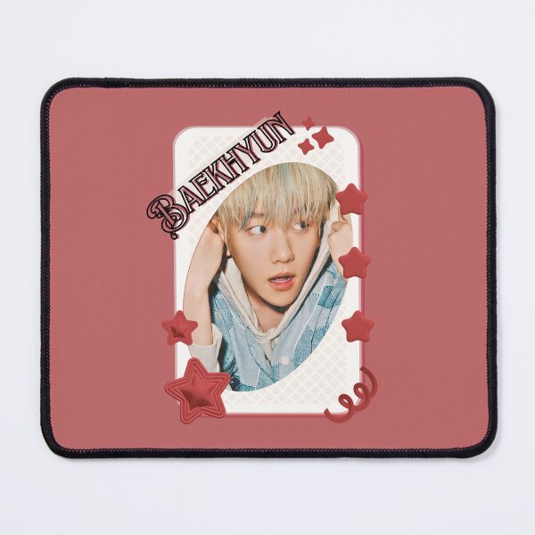 Item preview, Baekhyun from EXO Korean Solo Artist Card Red Aesthetic Collage Design designed and sold by AJUNICE STUDIO.