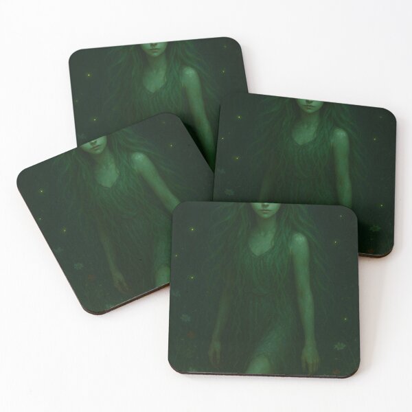 Item preview, Forest Nymph with Glowing Eyes – Mystical Art designed and sold by Lolili69.