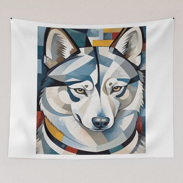 Item preview, Cool Husky in Cubist Style designed and sold by buddyOmine.