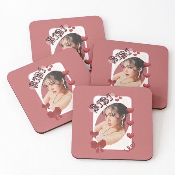 Item preview, BIBI Korean Solo Artist Card Red Aesthetic Collage Design designed and sold by AJUNICE STUDIO.
