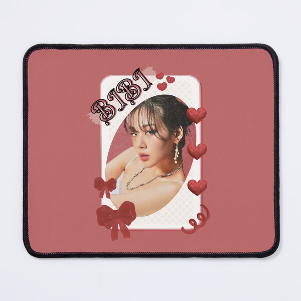 Item preview, BIBI Korean Solo Artist Card Red Aesthetic Collage Design designed and sold by AJUNICE STUDIO.