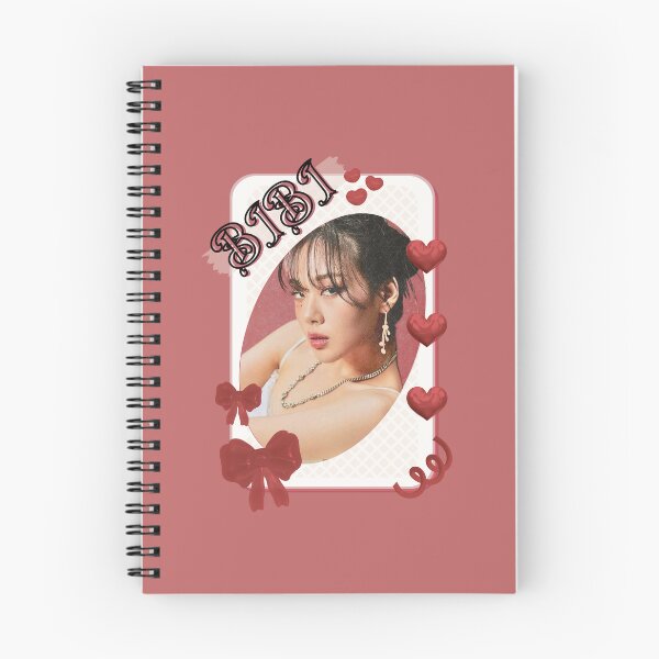 Item preview, BIBI Korean Solo Artist Card Red Aesthetic Collage Design designed and sold by AJUNICE STUDIO.