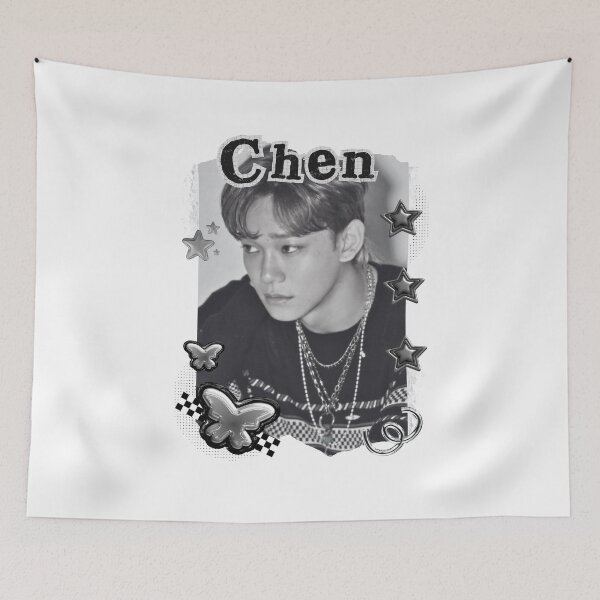 Item preview, Chen from EXO Kpop Solo Artist Black and White Collage Digital Art Portrait designed and sold by AJUNICE STUDIO.
