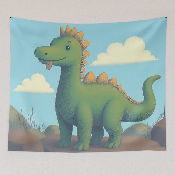 Item preview, Cute Green Dinosaur designed and sold by HeirToCool.