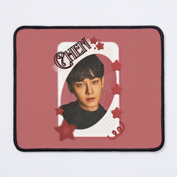 Item preview, Chen from EXO Korean Solo Artist Card Red Aesthetic Collage Design designed and sold by AJUNICE STUDIO.
