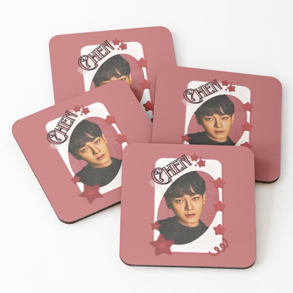 Item preview, Chen from EXO Korean Solo Artist Card Red Aesthetic Collage Design designed and sold by AJUNICE STUDIO.