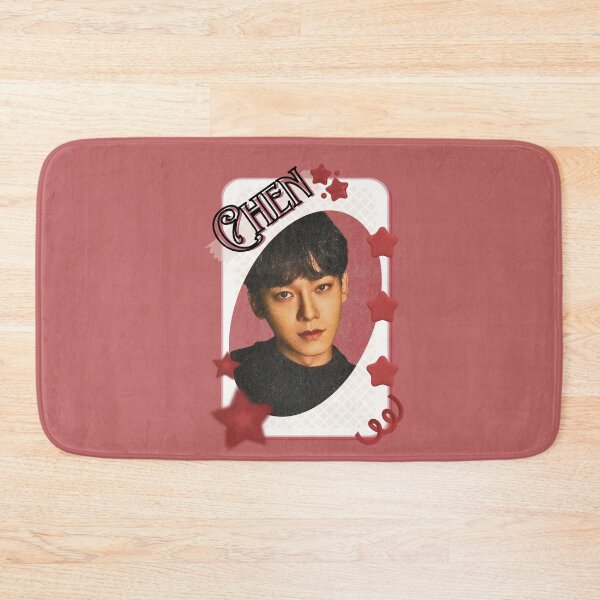 Item preview, Chen from EXO Korean Solo Artist Card Red Aesthetic Collage Design designed and sold by AJUNICE STUDIO.