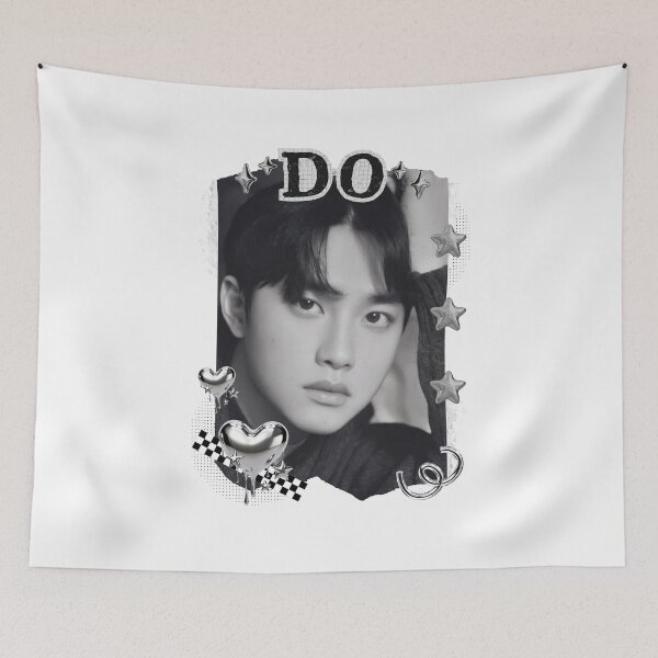 Item preview,  D.O. from EXO Kpop Solo Artist Black and White Collage Digital Art Portrait designed and sold by AJUNICE STUDIO.