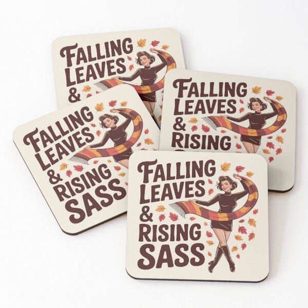 Item preview, Falling Leaves & Rising Sass - Playful Autumn Attitude Design designed and sold by Jollys-ArtShop.