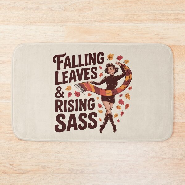 Item preview, Falling Leaves & Rising Sass - Playful Autumn Attitude Design designed and sold by Jollys-ArtShop.
