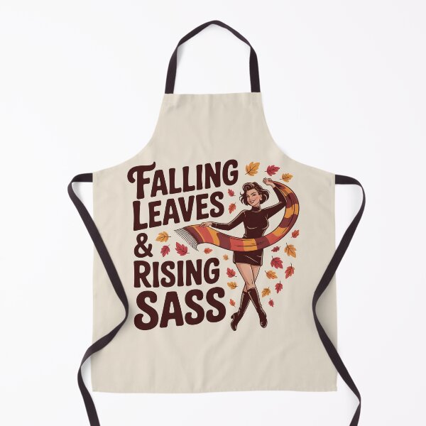 Item preview, Falling Leaves & Rising Sass - Playful Autumn Attitude Design designed and sold by Jollys-ArtShop.