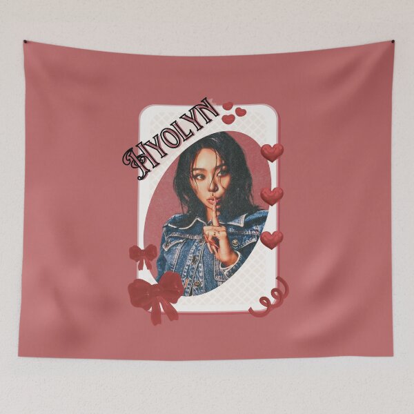 Item preview, Hyolyn Korean Solo Artist Card Red Aesthetic Collage Design designed and sold by AJUNICE STUDIO.