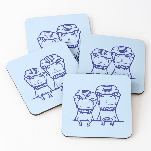 Item preview, 2 T-Rex wink Eye Love Couple Bag behind Fence designed and sold by shirt-o-mat.