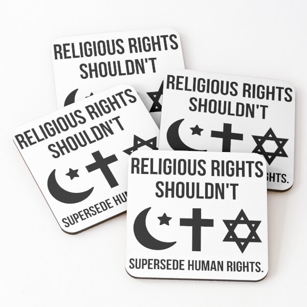 Item preview, Religious rights shouldn’t supersede human rights.  designed and sold by Rachel the Artist .