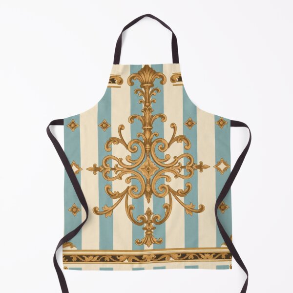 Item preview, Ice Blue & Alabaster Striped Gold Baroque designed and sold by DesignsByPrnces.