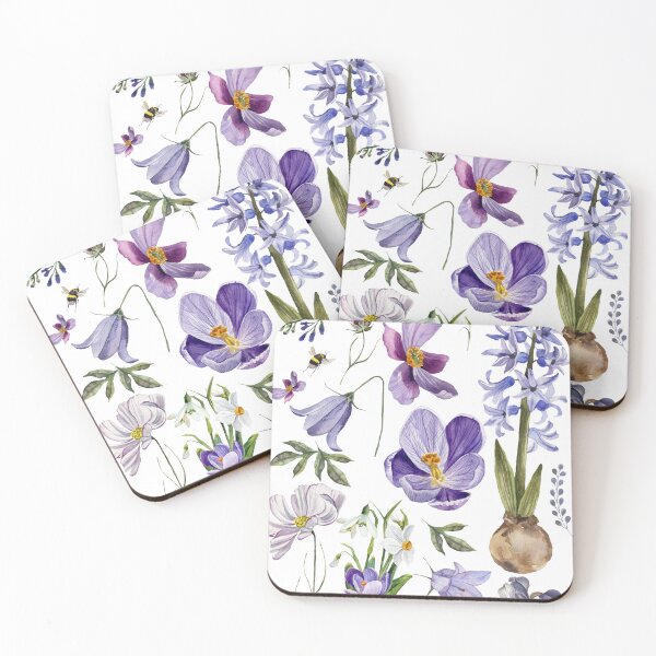 Item preview, Whispers in Violet – Vintage Floral Design designed and sold by Softglow-Studio.