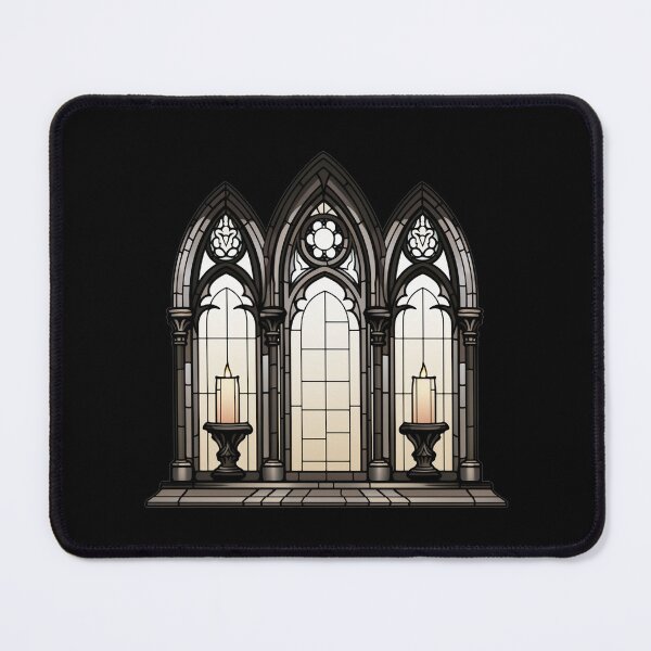Item preview, Gothic glass window with candles  designed and sold by FatBirdie.