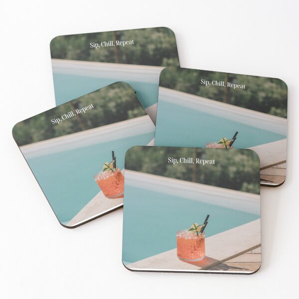 Item preview, Sip, Chill, Repeat – Summer Poolside Vibes designed and sold by Softglow-Studio.