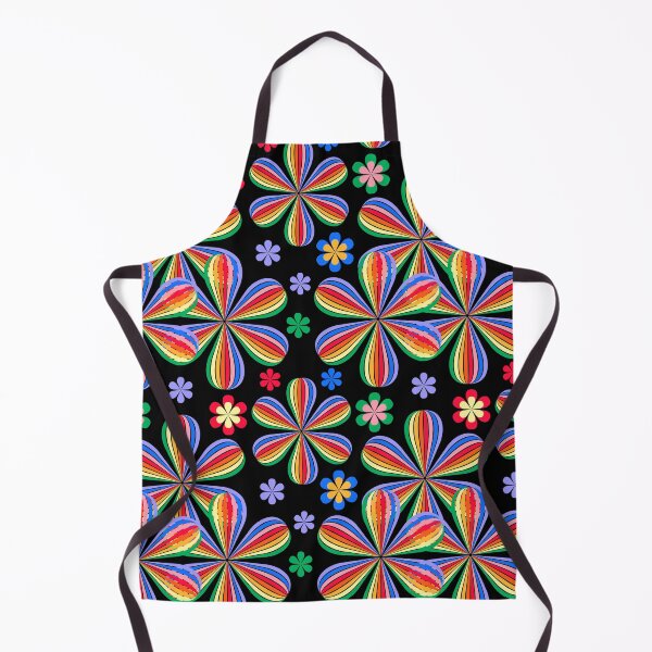Item preview, Rainbow Floral on Black Seamless Repeat designed and sold by Sharon Schwalbe.