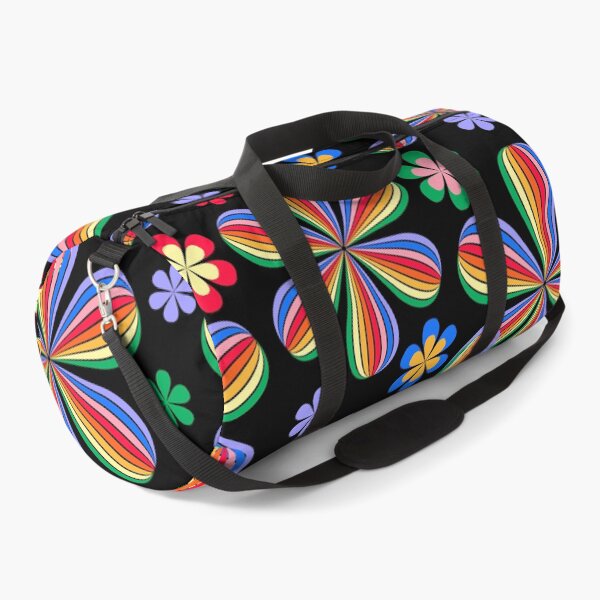 Item preview, Rainbow Floral on Black Seamless Repeat designed and sold by Sharon Schwalbe.
