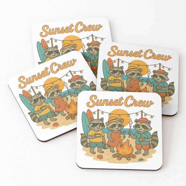 Item preview, Sunset Crew | Chill Sunset Graphic Design | Beach & Travel Vibes Illustration | Relaxing Evening Scene Artwork | Fun Group Adventure Design designed and sold by PaintedPixels01.