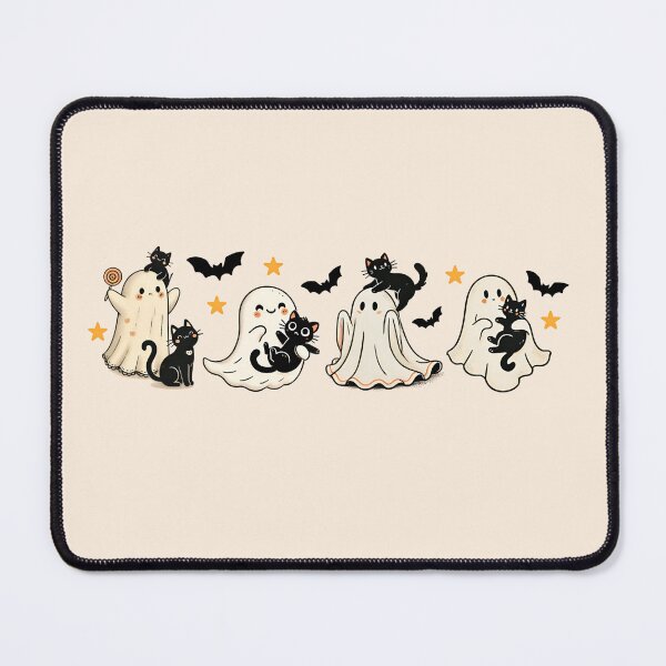 Item preview, Black Cats & Cute Halloween Ghosts designed and sold by ScorpioSunStudio.