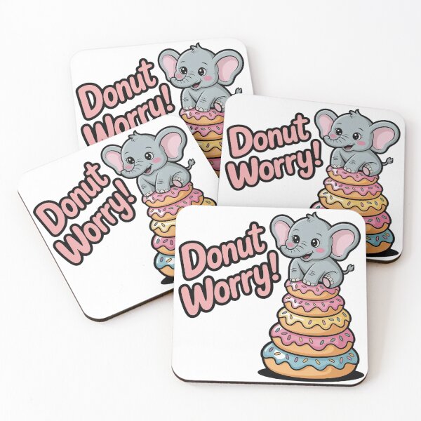 Item preview, Donut Worry! | Cute Pun Dessert Design | Playful Sweet Treat Illustration | Whimsical Bakery Graphic | Fun Food Lover Artwork designed and sold by PaintedPixels01.